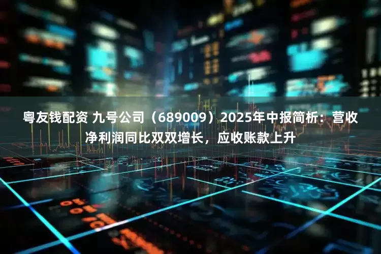 粤友钱配资 九号公司（689009）2025年中报简析：营收净利润同比双双增长，应收账款上升
